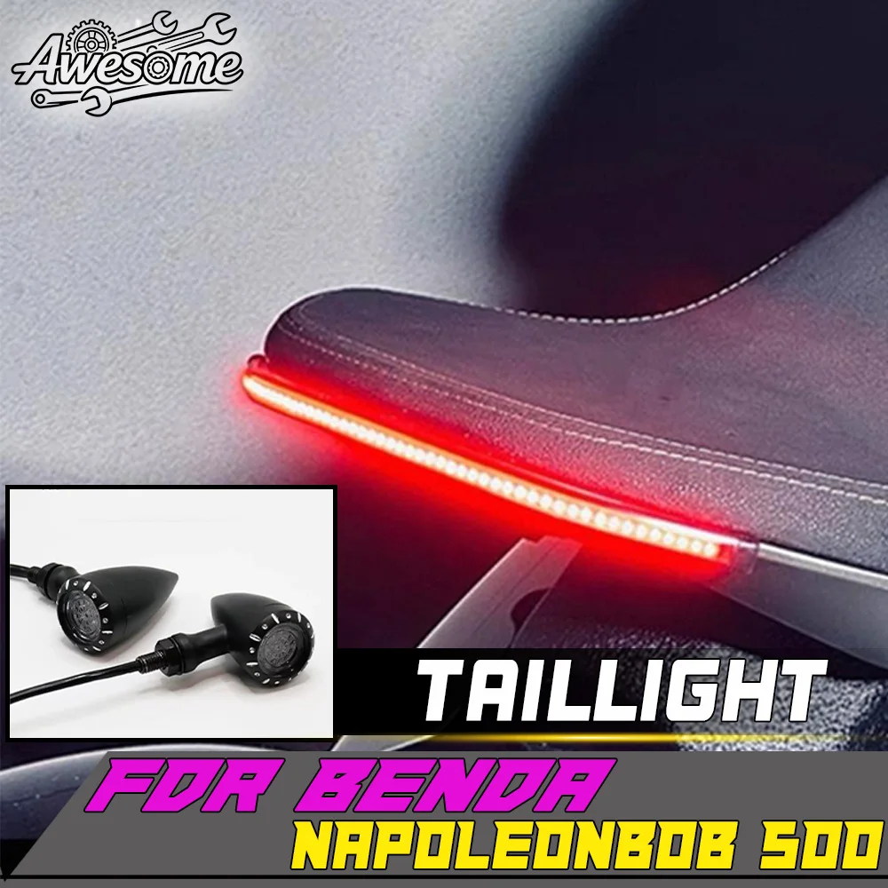 Three-In-One Water Taillight-Direct Stick Type Fit Benda Napoleon Bob 500