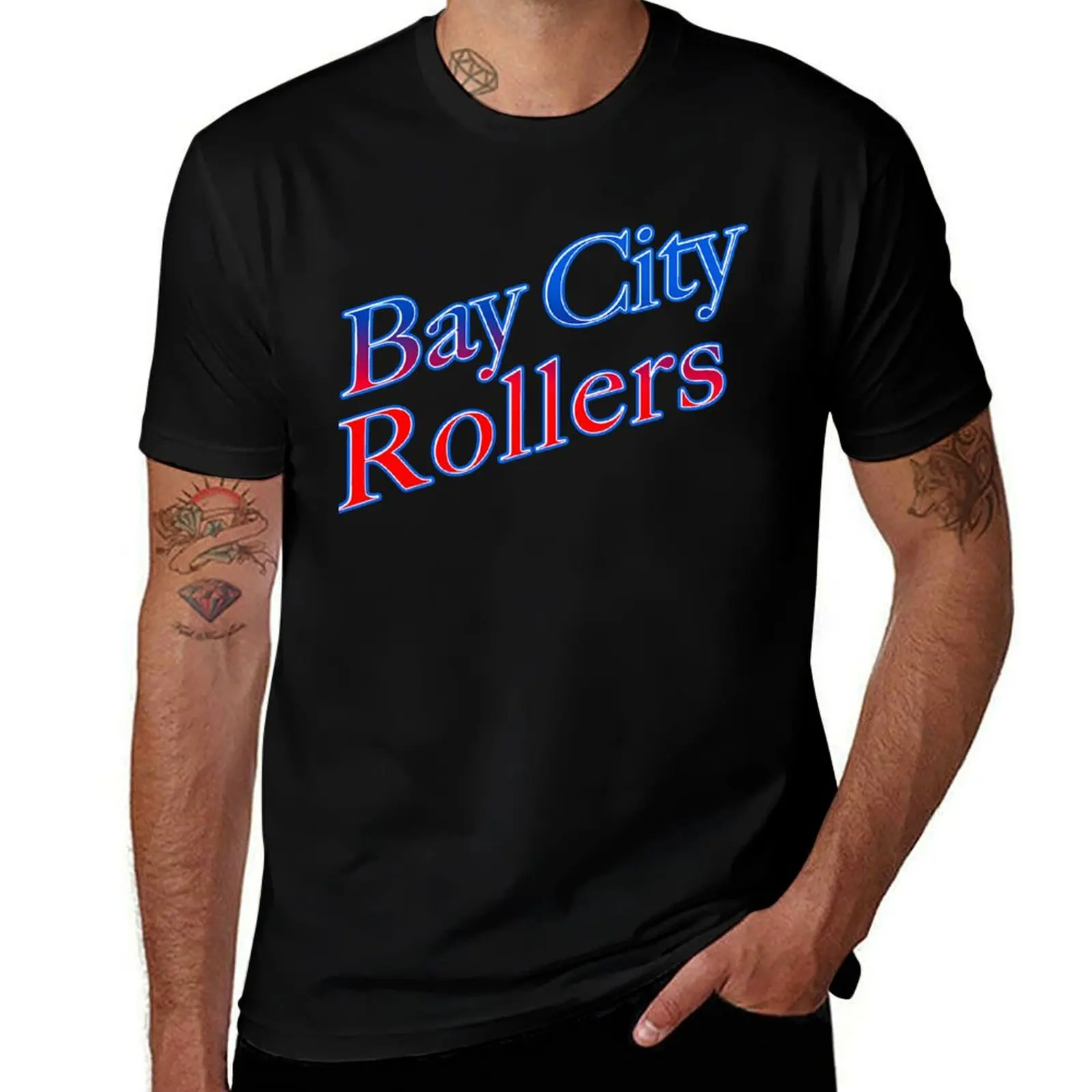 

Funny Men Band Bay City Rollers Music Rock Retro Wave T-Shirt anime t shirts for man t shirt man plain T-shirt
