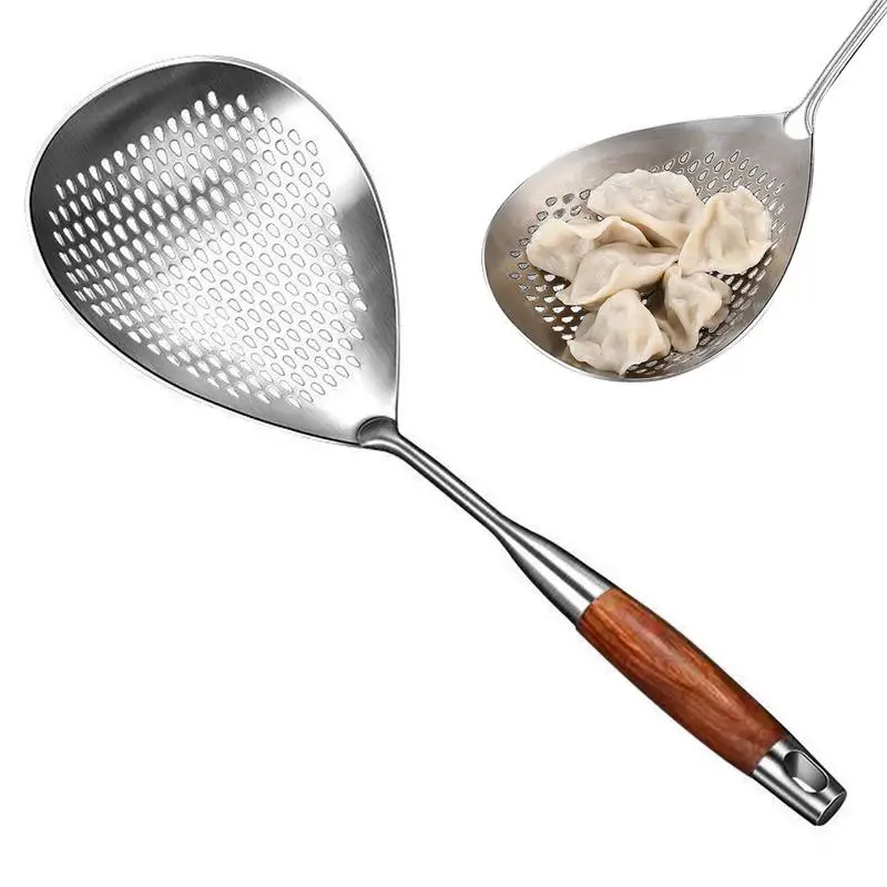 

Strainer Spoon Stainless Steel Strainer With Ergonomic Handle Rustproof Slotted Spoon For Draining Frying Kitchen Cooking