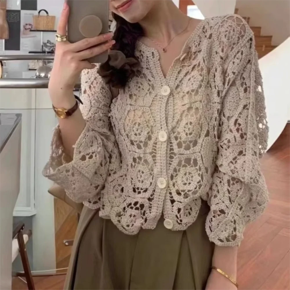 เสื้อคลุมไหมพรมแขนสามส่วน สไตล - Embroidery Online บทวิจารณ์และราคา