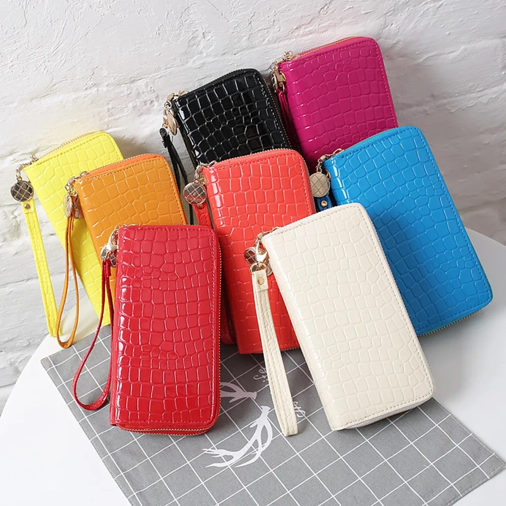 

Long Wallet for Women PU Premium Lightweight Design with Multiple Pockets Zipper Cash Compartment High Grade Gift Idea
