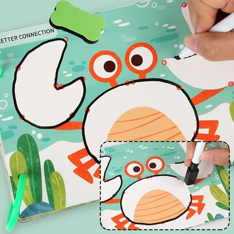 Kinderen Tekenpen Controle Training Kleur Vorm Wiskunde Match Game Set Leeractiviteiten voor peuters Educatief speelgoed