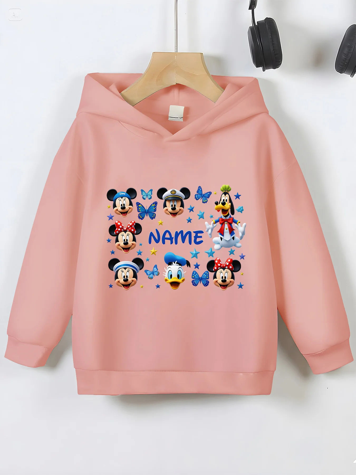 MINISO Disney classic character hoodies - Mickey, Minnie and other character puzzles, a must-have for animation fans for daily w