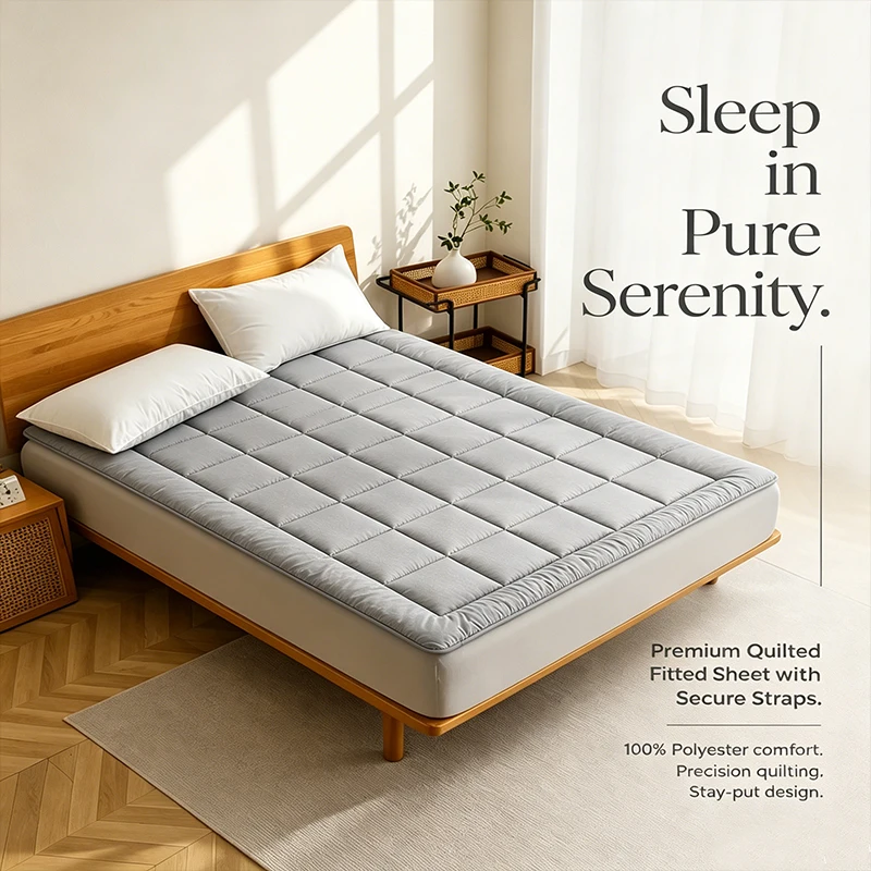 2pcs twin full queen king thin mattress topper mattress protector