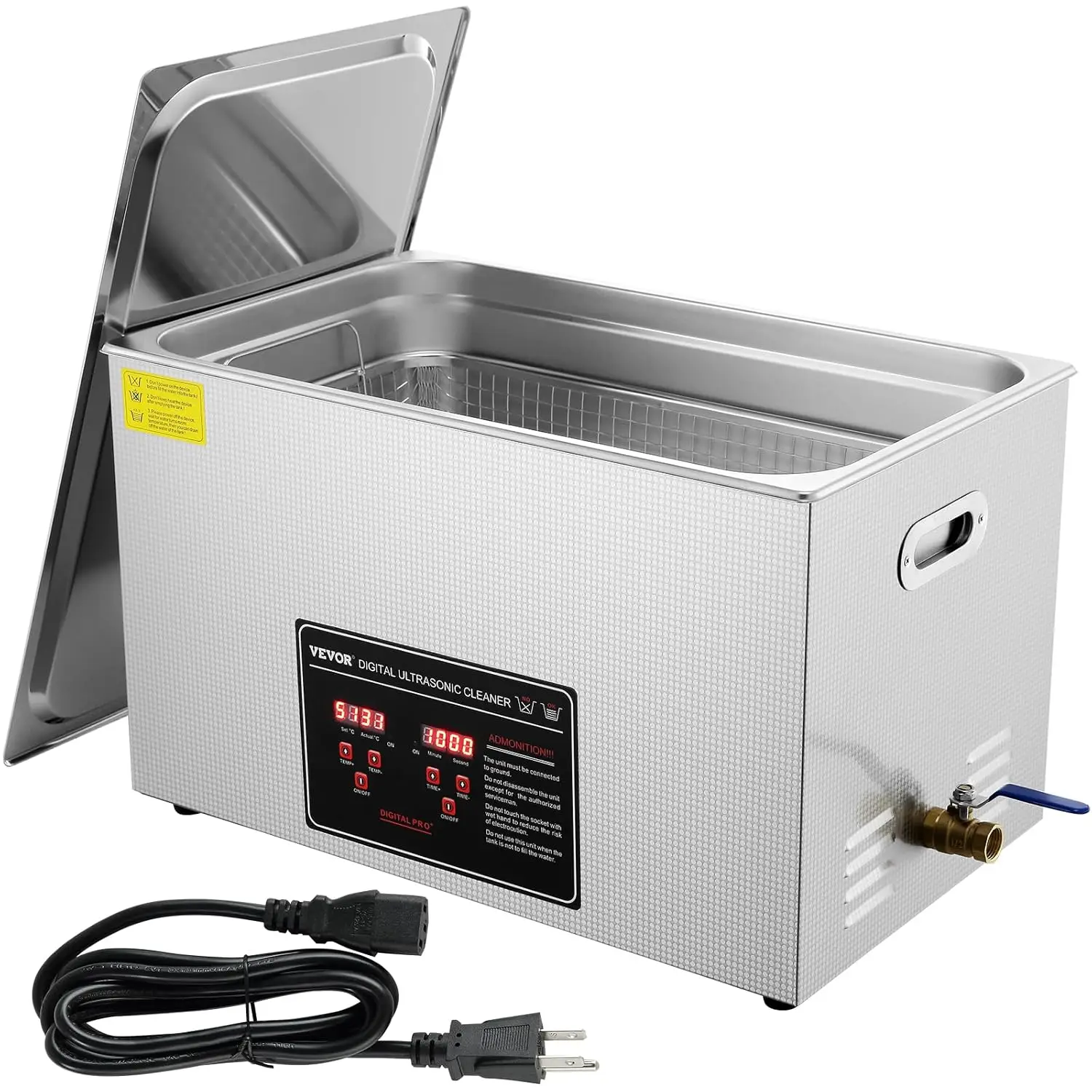 

Ultrasonic Cleaner with Digital Timer & Heater, Professional Ultra Sonic Jewelry Cleaner, Stainless Steel Heated Cleaning Machin