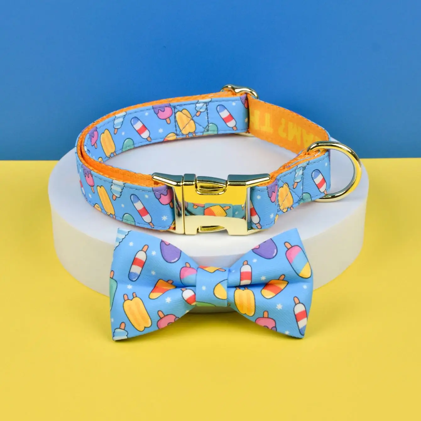 1 Pcs Thanksgiving Christmas Gifts for Dog High Quality Cute Pet Collar With Bow Tie Double Side Printed Necklace Dog Cat