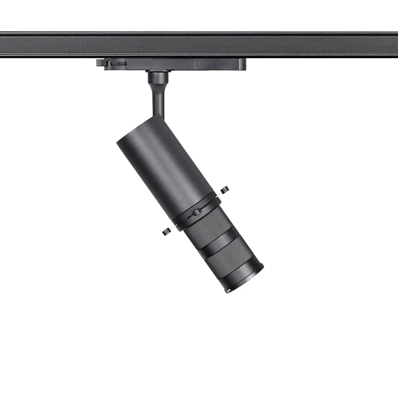 Projecteur sur rail réglable moderne à intensité variable de 20 à 35 degrés Zoomable 12W LED