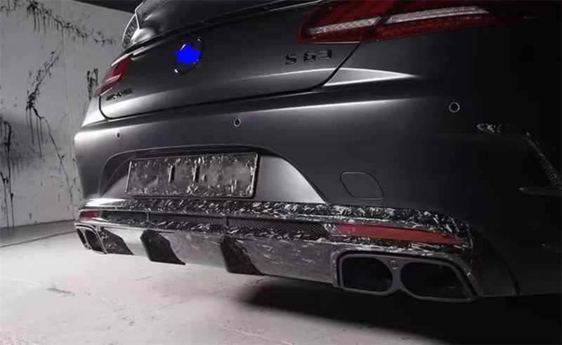 Untuk Mercedes Benz W217 S63 2019 2020 2021 2022 2023 ReaI Bumper Serat Karbon Kit Spoiler Pisau Angin Sayap Ekor Bibir Belakang Bibir Depan