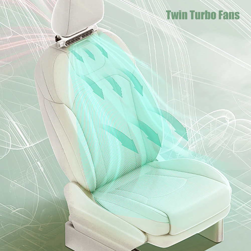 Wentylator chłodzący zagłówek samochodowy, 3 prędkości, regulowany, wentylator chłodzący zagłówek tylny, chłodzący szyję, letnie akcesoria samochodowe