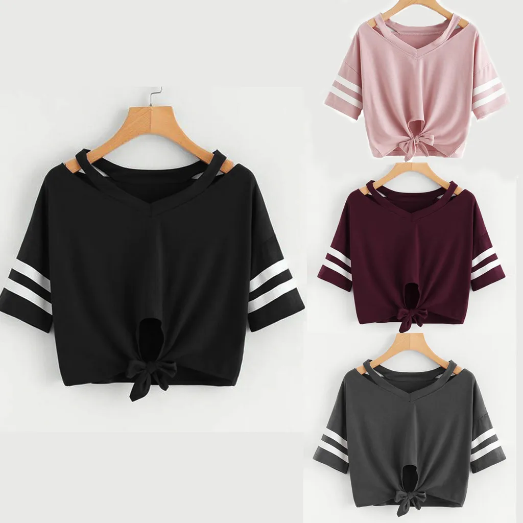 T Shirt Tops Ladies Short Women Round Short Blouse Sleeve Tee Shirts Girls Basics Long Sleeve Shirt Women Active Jacket Women