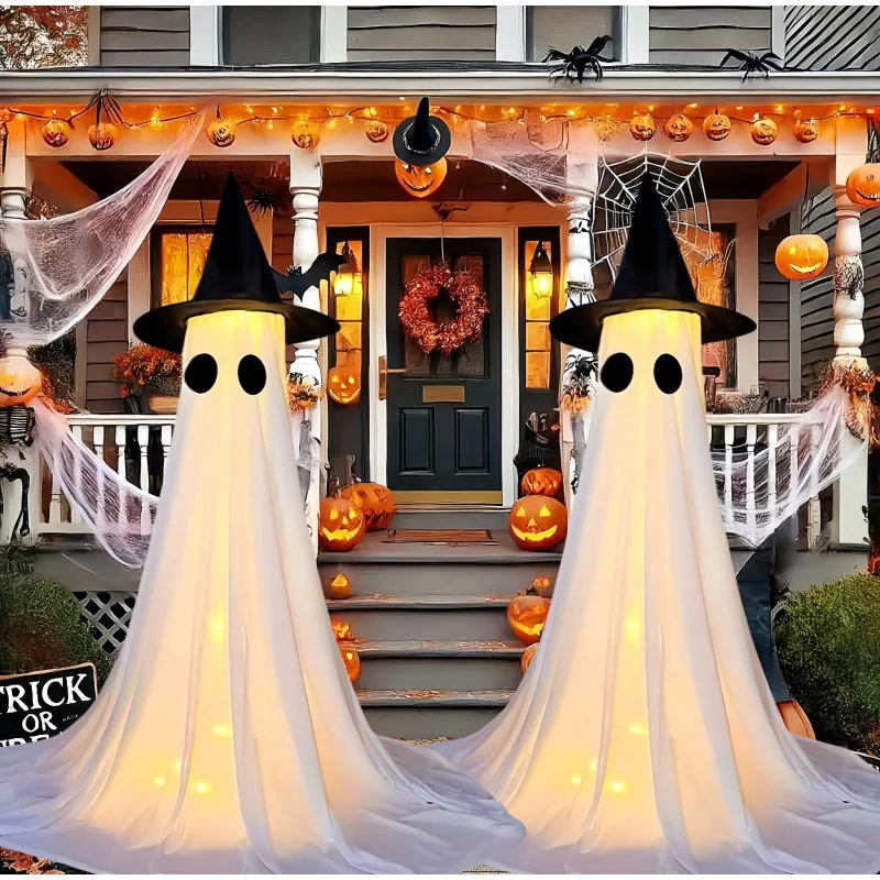 

120cm Tripod Outdoor Ghost Lamp Adjustable Halloween Lights The Ghost Decorating The Front Porch Courtyard Halloween Decorations