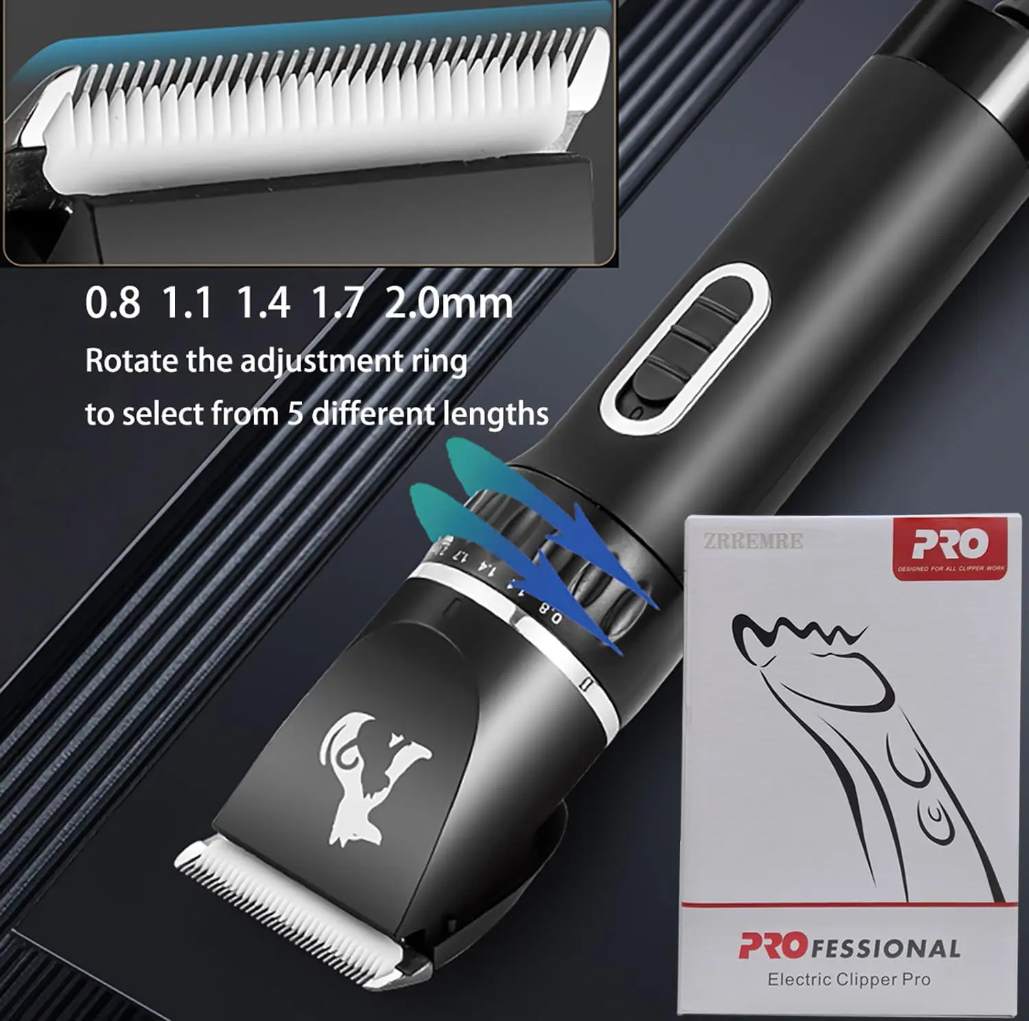 2026 New Upgrade Professional Dog Clippers for Thick Coats - Heavy Duty Pet Grooming Clippers with Powerful Motor Detachable