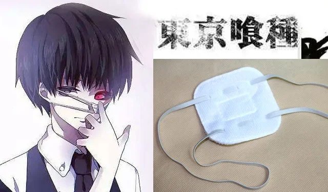 Anime Ghoul Kaneki Ken Cosplay Costume Mask Adjustable Eye Patch Single-Eyed Accessory Props