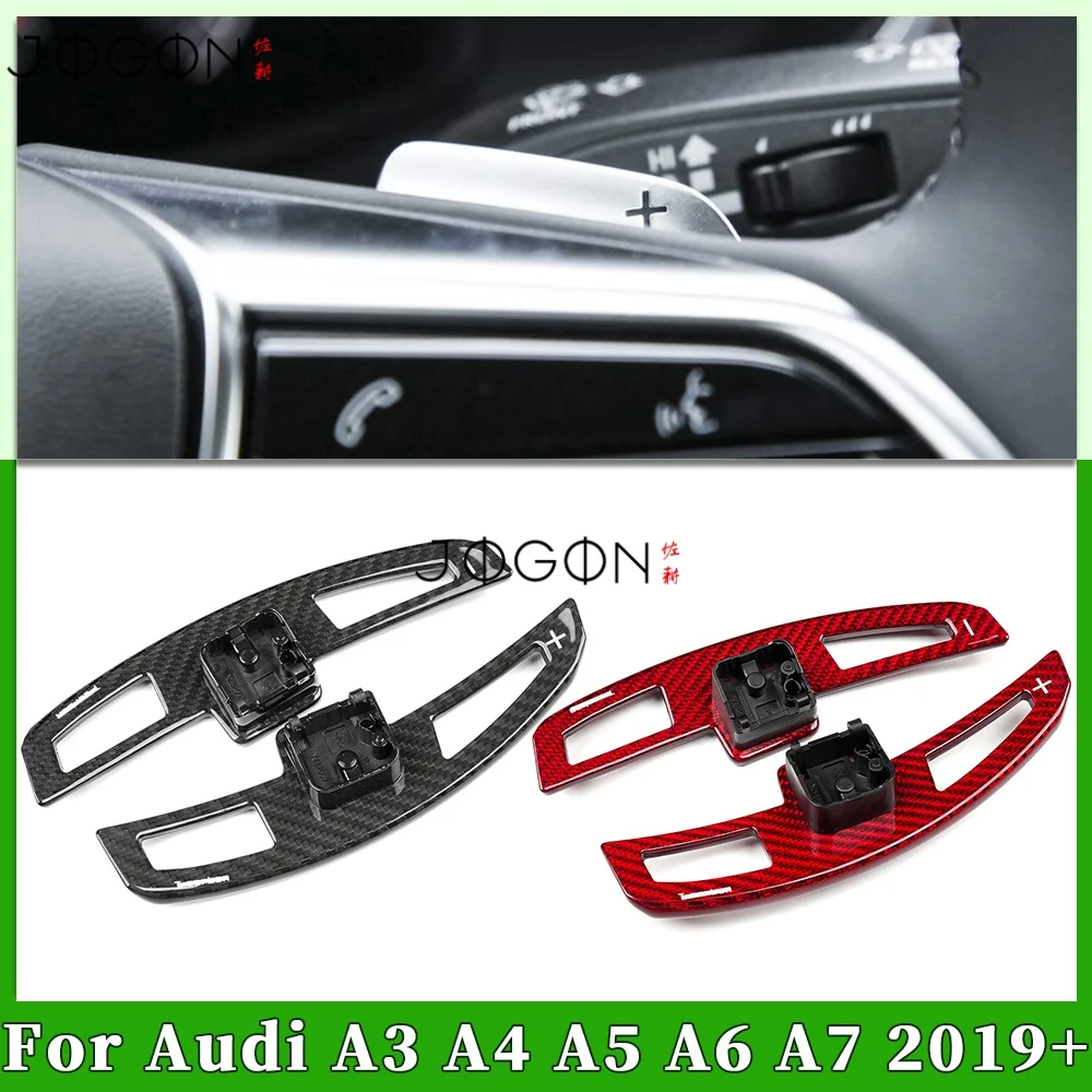 

Сменная накладка на руль из углеродного волокна DSG, удлинительная накладка для Audi A4 A5 A6 A7 B9 RS 5 RS7 Q5L 2019+