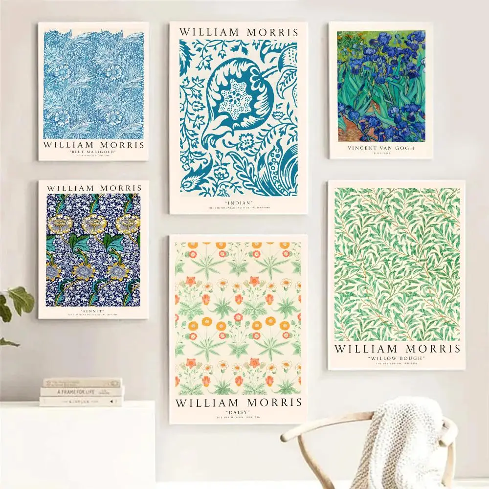 1PC--Neutral William Morris art Painting Calligraphy HD Print Canvas Poster Wall Mural Art Poster Photos for Living Room Home