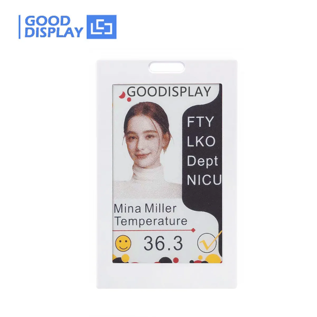 GooDisplay 3.7'' Smart Customizable E-Ink Badge NFC Digital ID Card Waterproof for Business Events Conference 1M+ Updates