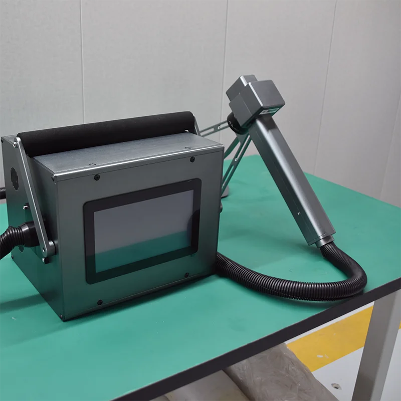 Small Handheld Expire Date logo Coding 20w 30w Portable Fiber Laser Marking Machine for Metal Plastic Glass Cable Wire Tube