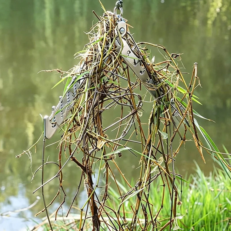 DT16 Water Weeds Remover Aquatic Plants Grass Cutter Foldable Weeder with 20m Rope for Lake Pond Boat Fishing