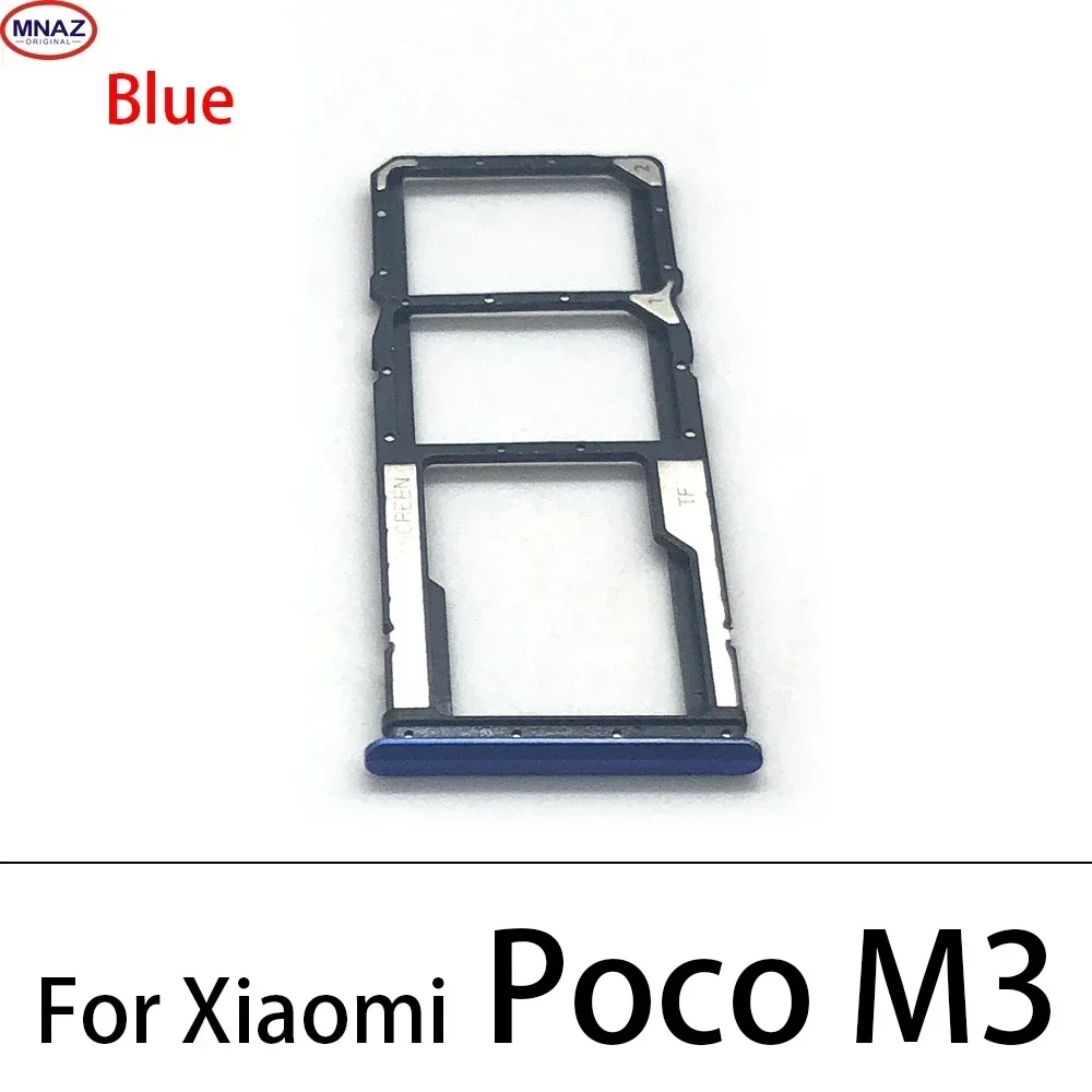 Sim Card Slot Tray Holder For Xiaomi Poco M3 SD Card Tray Holder Phone Replacement Parts For Xiaomi Poco F3 Sim Card Tray