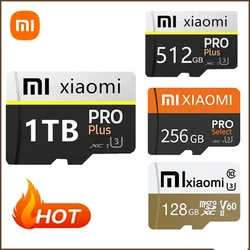 XIAOMI-Cartão SD de Memória de Alta Velocidade para Smartphone, Mini Cartão SD, TF Flash Card para PC, Câmera, Classe 10, 128GB, 256GB, 512GB