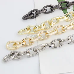 1-5-10 meters 4.5 mm thick 16mm width 4 colors Aluminum purse chain bag strap for crossbody Bag chain