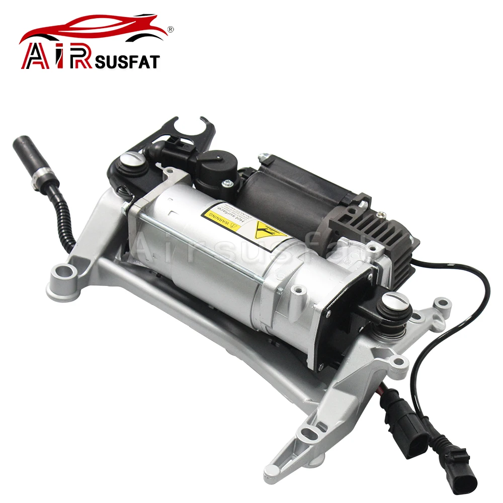 For Audi Q7(4LB) 2007-2015 VW Touareg(7L) Porsche Cayenne(9PA) Air Compressor Pump with Bracket + Air Pipe 4L0698007C 7L8616007C