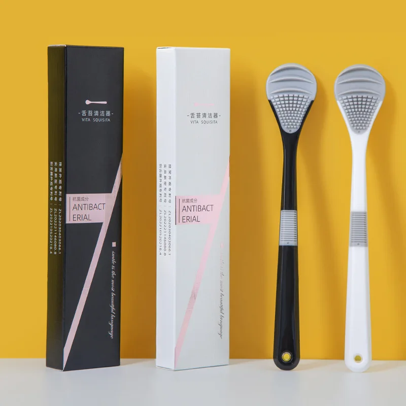 Tongue Cleaner Brush Silicone Tongue Scraper Food Grade Oral Hygiene Cleaning Tool Fresher Breath Toothbrush Mouth Fresh