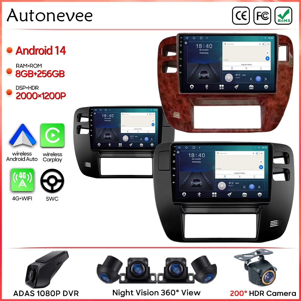 

Car Radio Android 14 For Nissan Patrol 1997 - 2005 LHD RHD GPS Navigation Multimedia Player Android Auto Carplay No 2din 4G Wifi