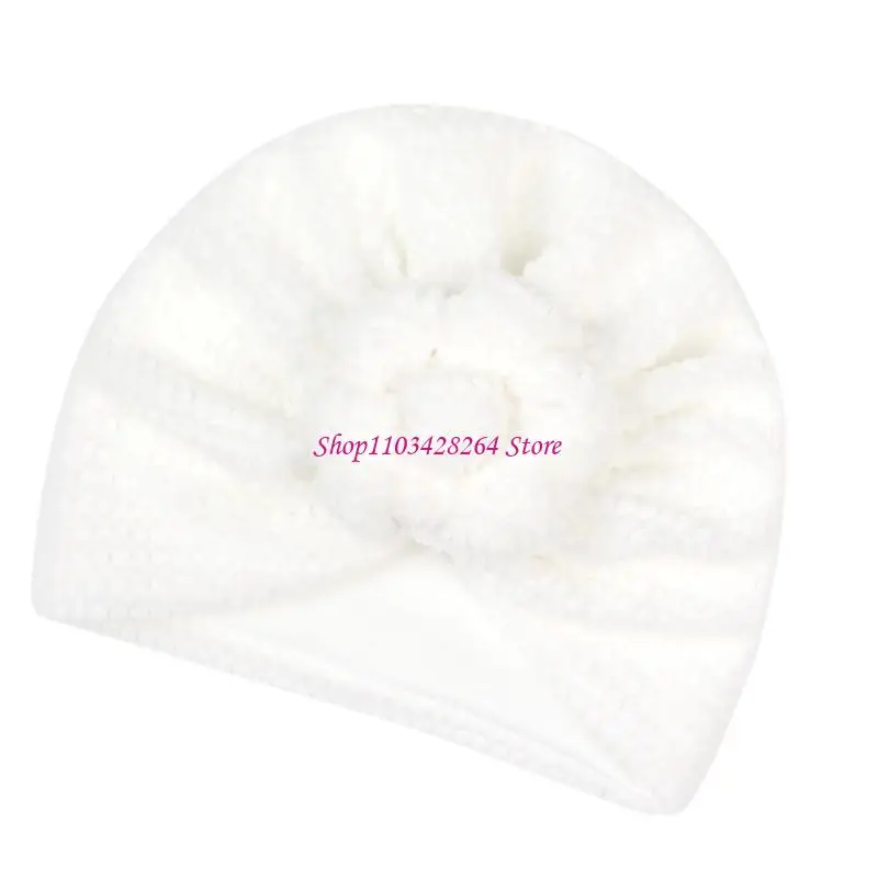 Miękka czapka dla niemowląt Ciepłe i delikatne czapki dziecięce z pulowerem o elastycznym kroju i modne, zakurzone, elastyczne