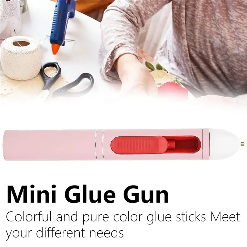 BHBD-Mini Glue-Gun, Mini Cordless Pen Shaped Colored Glue-Gun For Hot Adhesives, Arts And Crafts