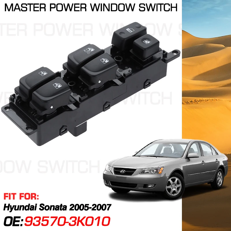 

Electric Power Window Lifter Master Control Switch Button 93570-3K010 14 Pins For Hyundai Sonata 2005 2006 2007 Front Left