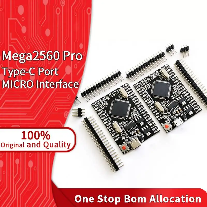Mega2560 Pro MICRO TYPE-C Interface Development Board 16MHz 256KB Flash 8KB SRAM UART CNC 3D Printer Robot Integrated Circuit
