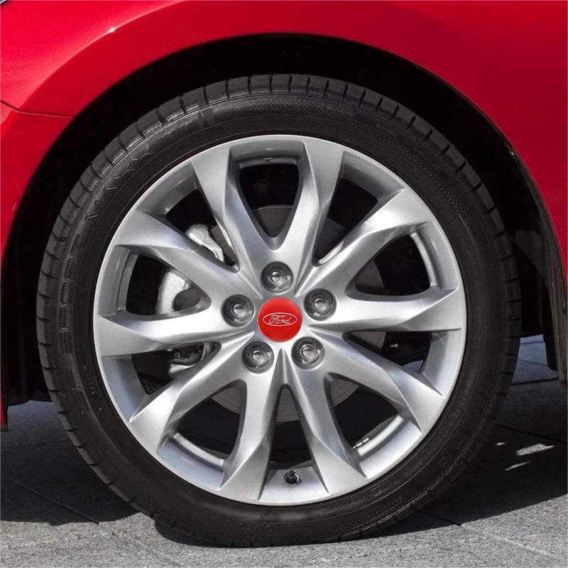 4 قطعة 54 مللي متر شعار السيارات الأصلي عجلة غطاء مركزي سيارة شارة Hubcaps لفورد فوكس MK2 فييستا مونديو شيلبي كوغا Ecosport الصقر