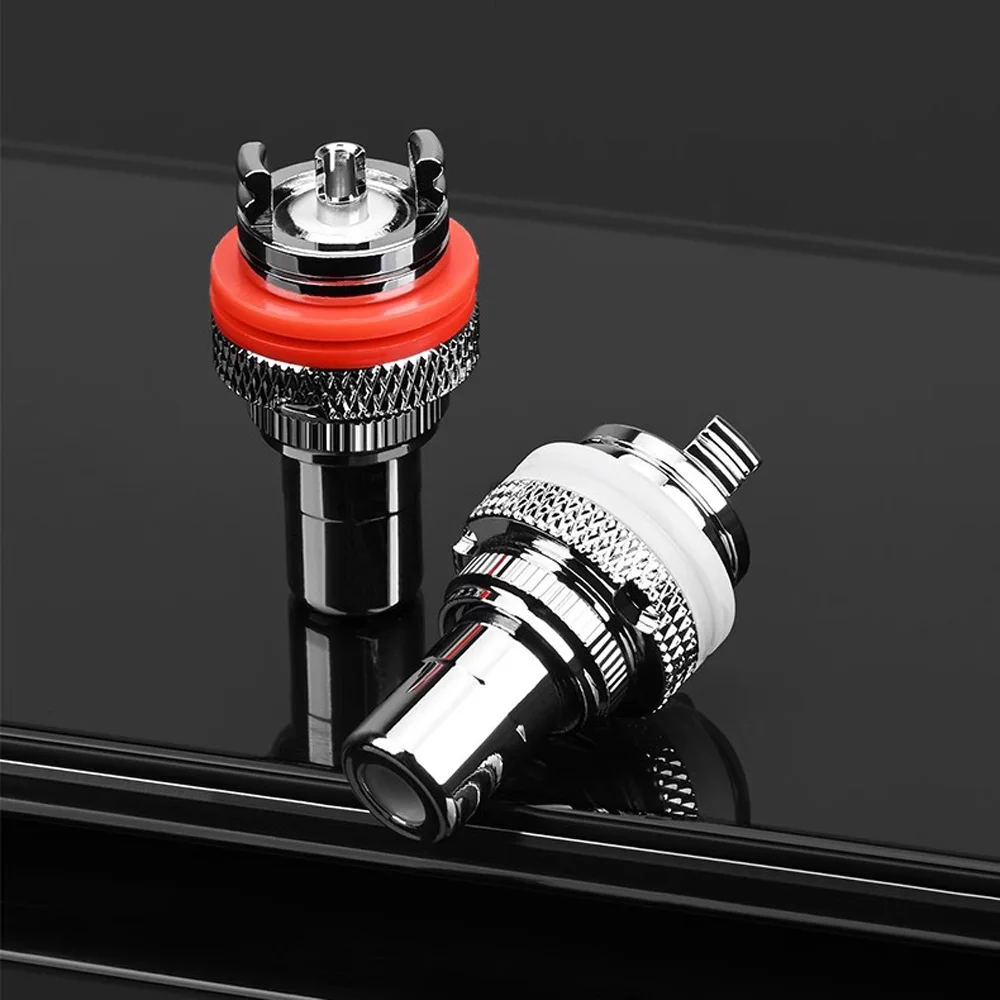 

Preffair Rhodium Plated RCA Female Plug Panel Mount Jack Audio Socket Amplifier Chassis Phono connector