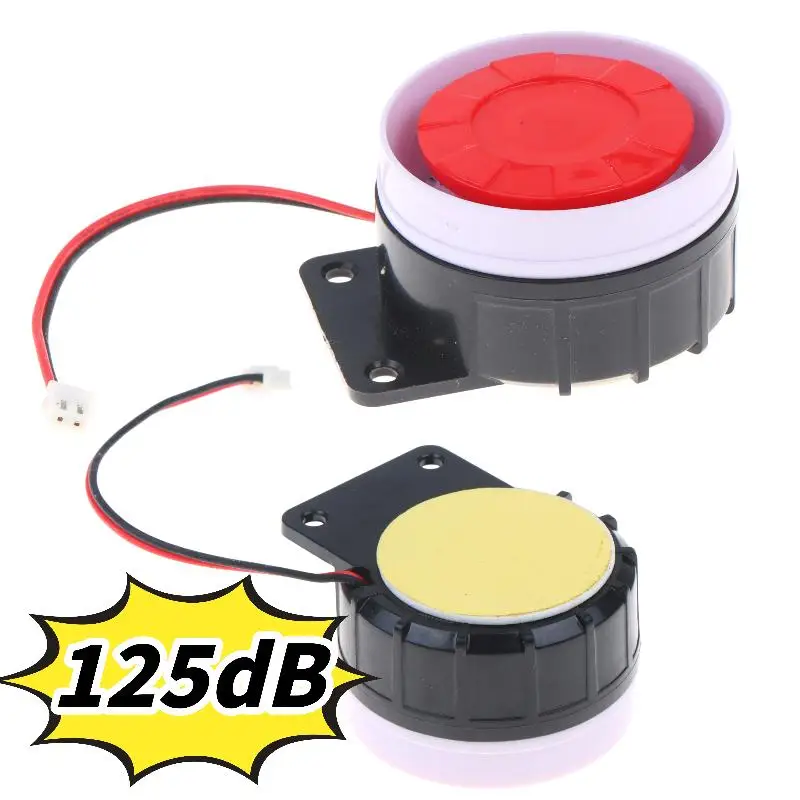 1Pcs 125dB Buzzer Alarm Horn 5-30V High Decibel Police Siren Air Raid Siren