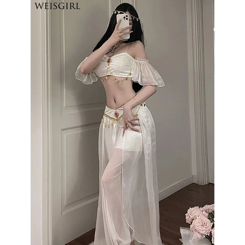 

dd54Сексуальная принцесса Cos Клеопатра Бли Экзотический индийский западный регион Танцевальный костюм наложницы Египетская богиня