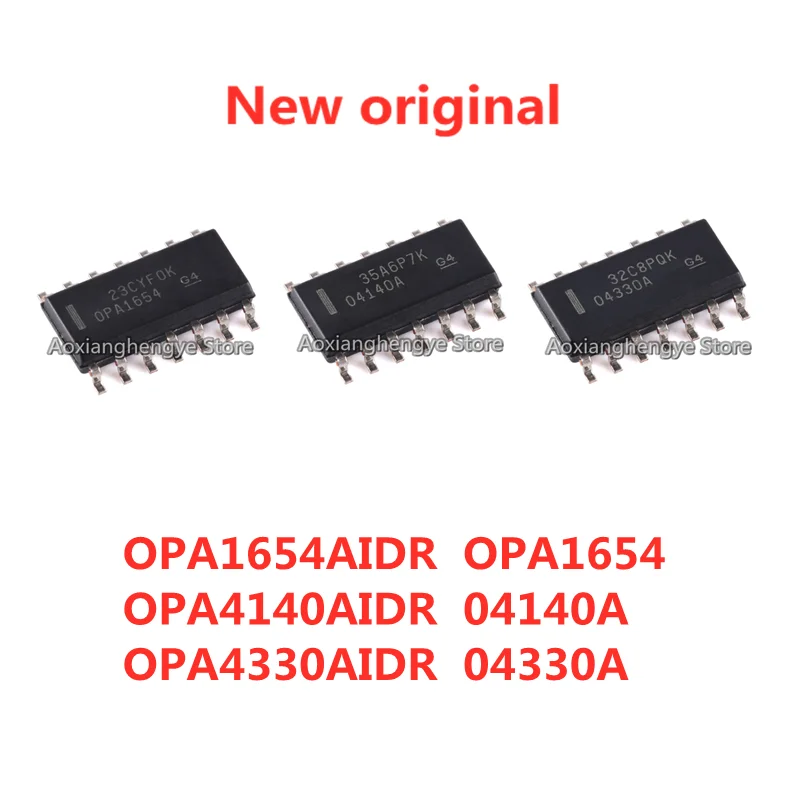 1PCS OPA1654AIDR OPA1654 OPA4140AIDR 04140A OPA4330AIDR 04330A SOP14 Four-channel precision JFET amplifier chip