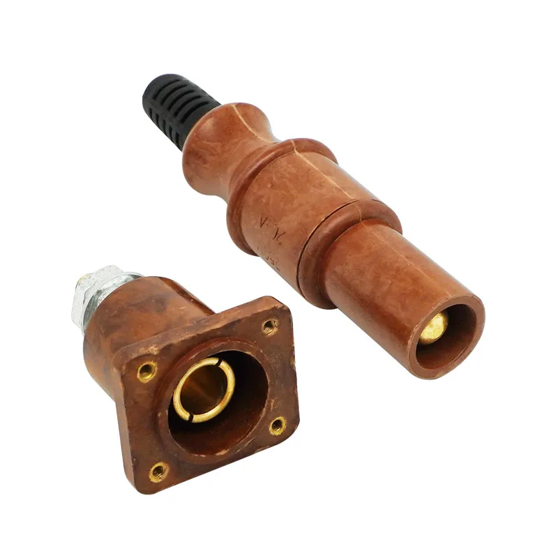 200A  Bakelite Plug Female-Male Connector Pro Lighting 2 round PIN Rewireable Socket Plug Set For Stage Lights Plug image 4
