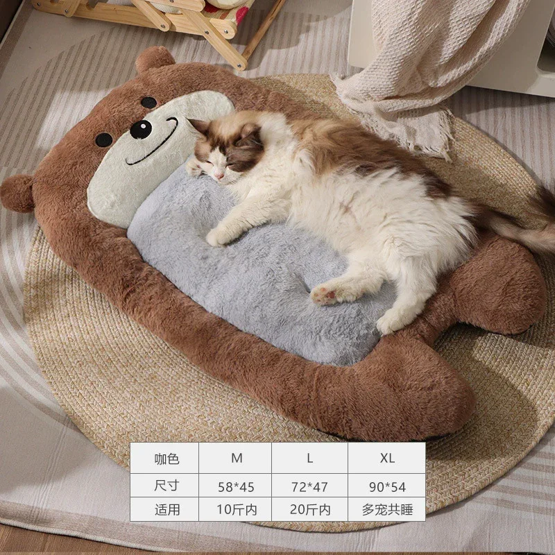 All Season Use Flat Dog Bed Cat Accessories Supplies pet Furniture and Sofa Detachable & Washable Dog Bed Mat