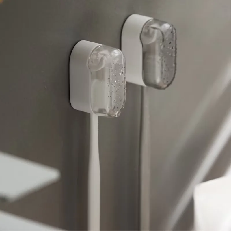 Dust-Proof Toothbrush Holder With Cover Bathroom Wall Hanging Punch-Free Simple Toilet Electric Toothbrush Holder Bathroom