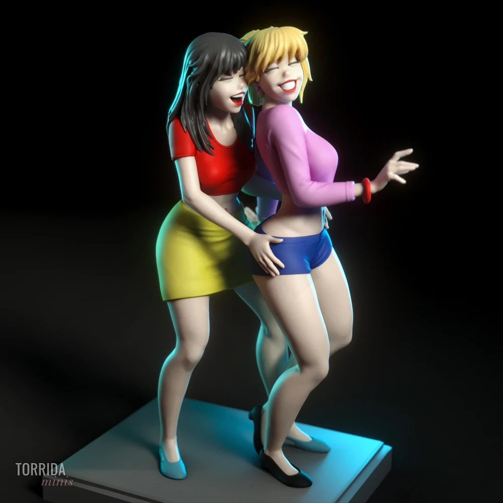 

1/24 комплект модели для 3d печати, сексуальные сестры, близнецы NSFW, аниме-фигурка, комплект модели, сделай сам, миниатюрная уменьшающая статуя, неокрашенные игрушки