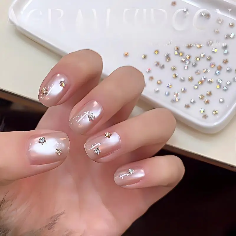 50PCS 3MM Translucent Multi-Colored Five-Pointed Star Rhinestones Candy-Colored Star Rhinestones For Fresh Everyday Styles Nail