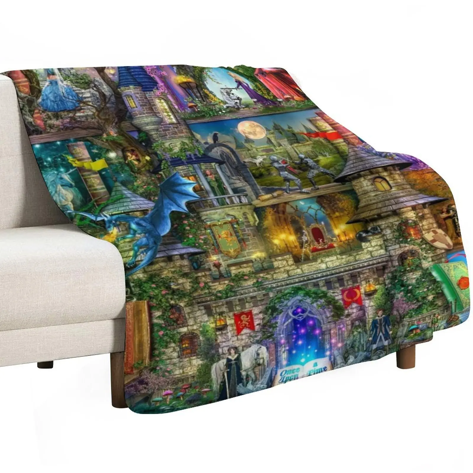 Once Upon a Fairytale Throw Blanket christmas decoration Shaggy Beautifuls blankets and throws Soft Polar Blankets