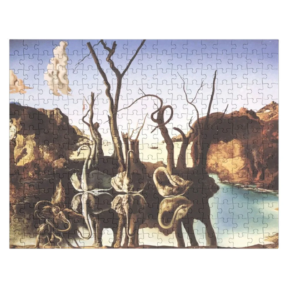 

Salvador Dali | Swans Reflecting Elephants Jigsaw Puzzle Wooden Jigsaw Puzzles For Adults Wooden Puzzles For Adults