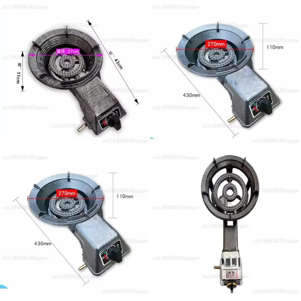 Medium Pressure Liquefied Gas Stove Restaurant Rotary Blast Stove Burner Fast Cooking Stove with Electronic Ignition