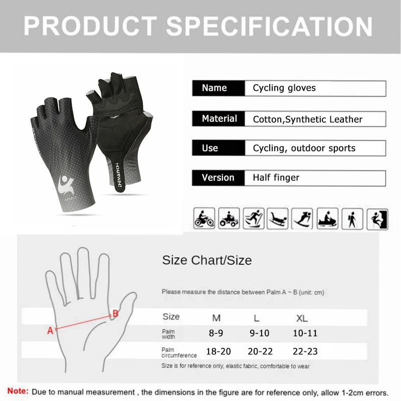 Men Cycling Gloves Spring Summer Half Finger Bike Gloves Non-slip Breathable Bicycle Motorcycle MTB Fitness Fishing Gloves Women