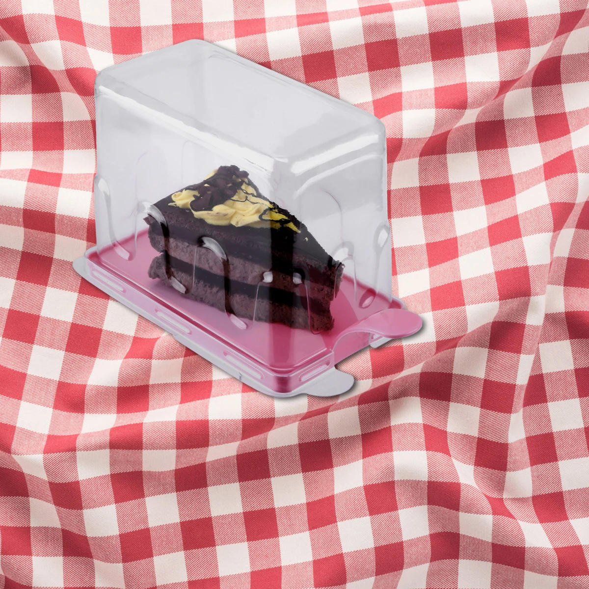 

20 Pcs Cake Holder with Lid Box Food Storage Container Muffin Plastic Pallet Pink