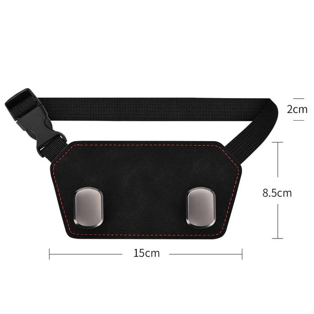 Car Back Seat Hook Headrest Suede Leather Soft Hanging Double Hook Wear-Resistant Rear Row Storage Hanger
