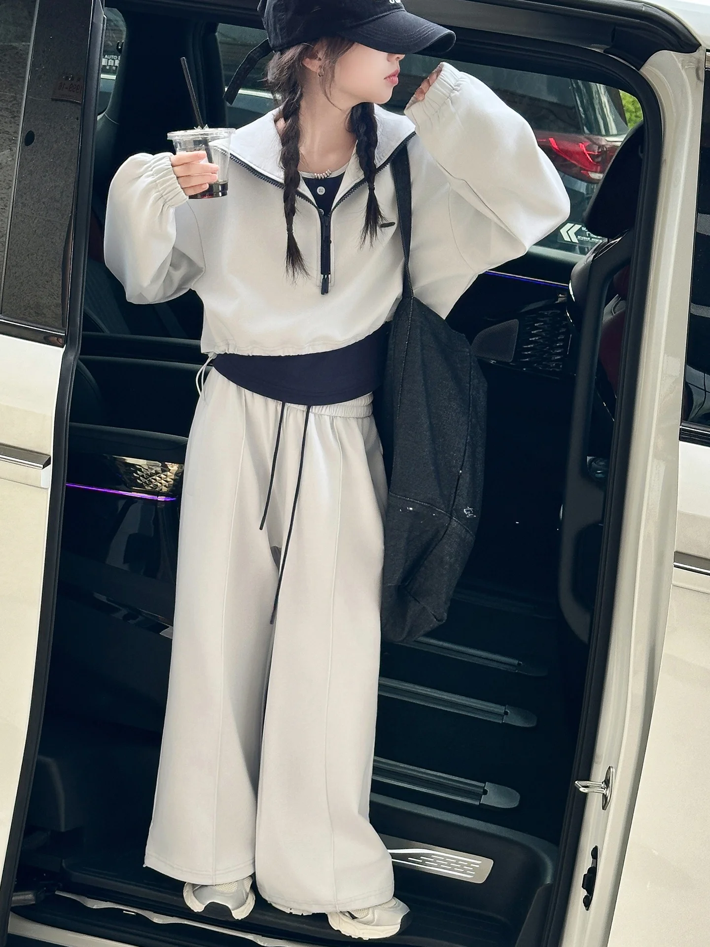 Children's Faion Casual Hoodie Vest f Zipper Sweatirt Set Tee Pieces Cotton Long Sve round Ne Spring Autumn