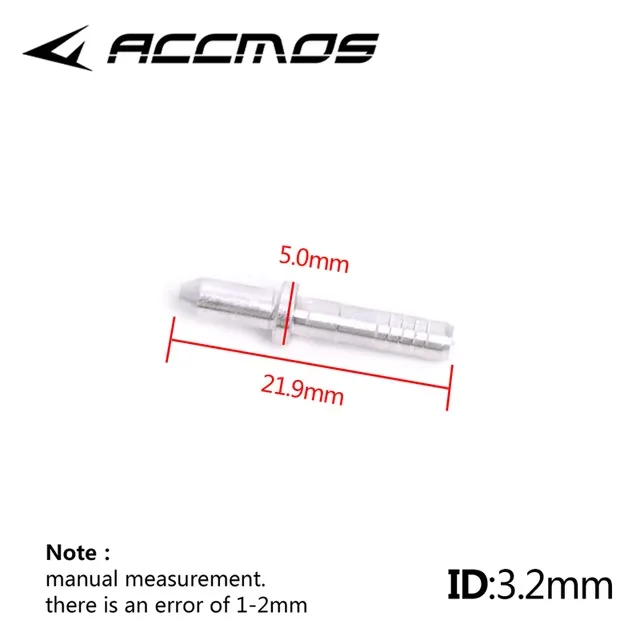 36 Stück Pfeilschaften ID 3,2/4,2/5,2/6,2/8,0mm Pfeilnocken + Aluminium-Pins DIY Bogenschießen Pfeilzubehör